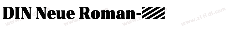 DIN Neue Roman字体转换
